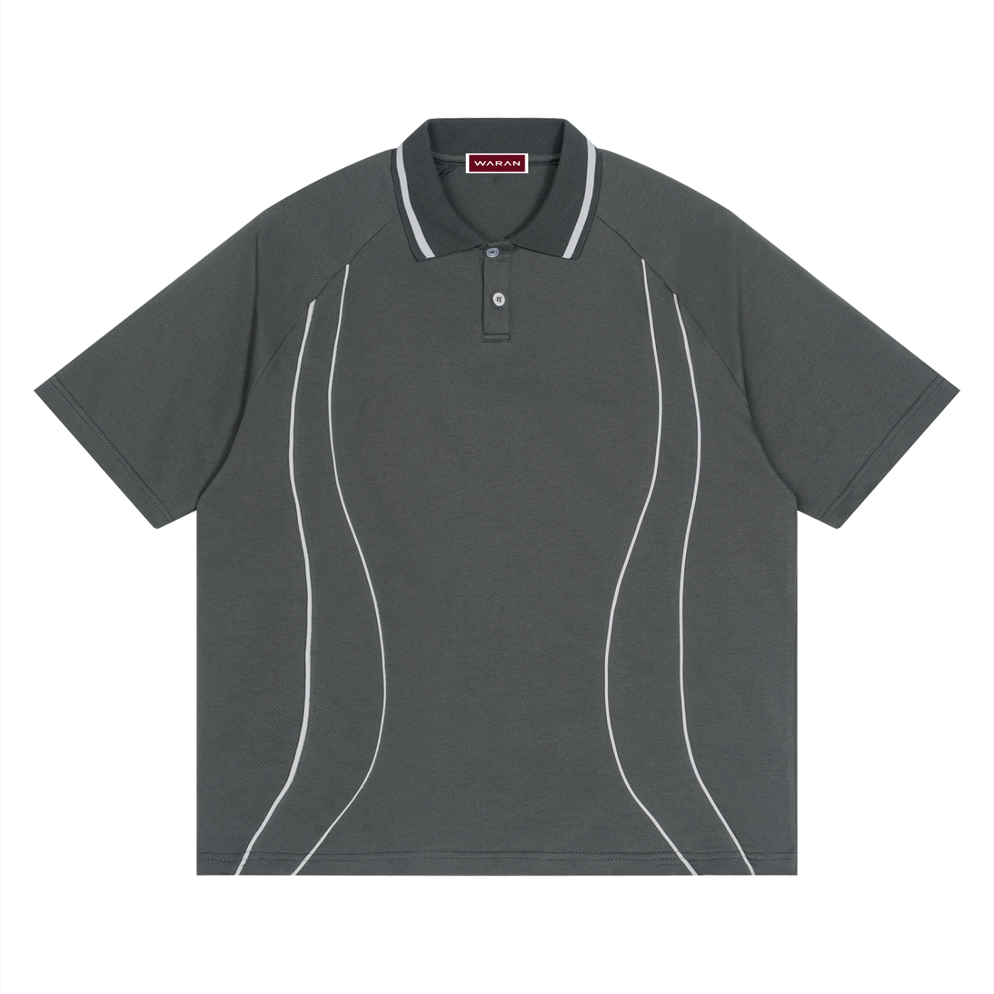 Waran Unisex Raglan Piping Polo Shirt