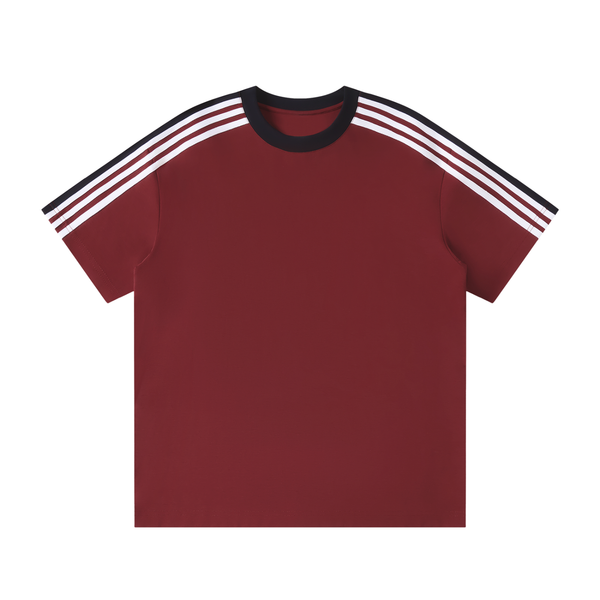 T-shirt rayé unisexe Waran color block