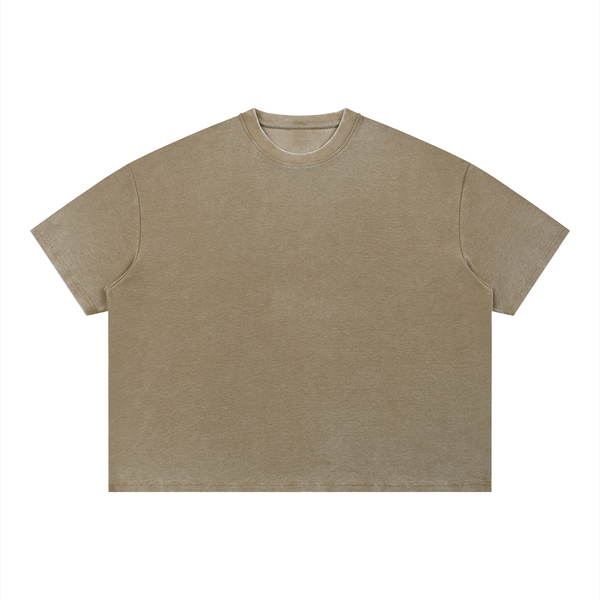 Waran Unisex Vintage Wash Sunfade Boxy Waffle T-Shirt