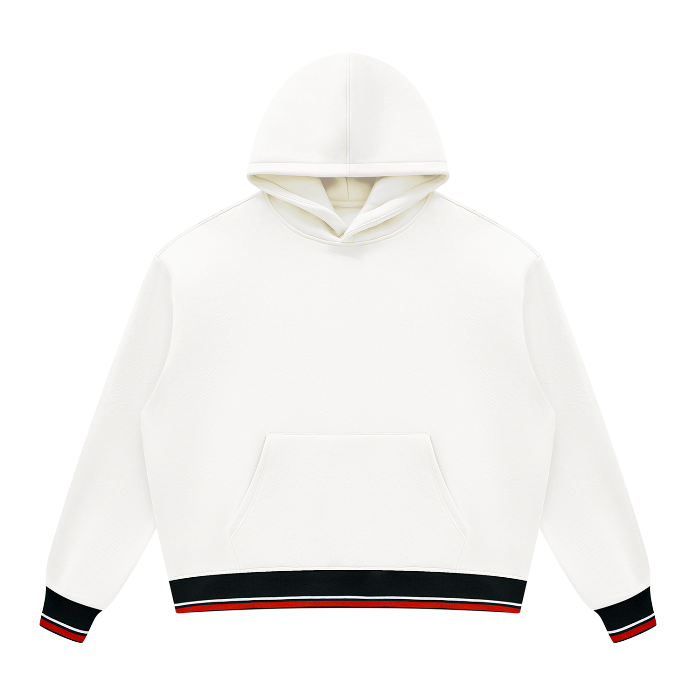 Unisex Oversized Color Block Fleece Hoodie