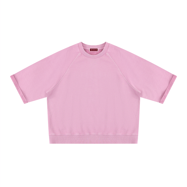 Waran Unisex Vintage Wash Boxy Short Sleeve Sweatshirt