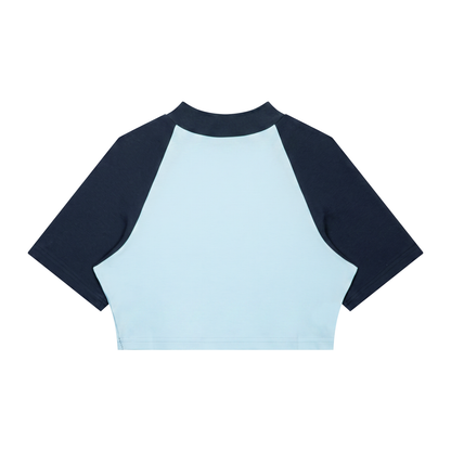 Women’s Color Block Raglan Crop T-Shirt