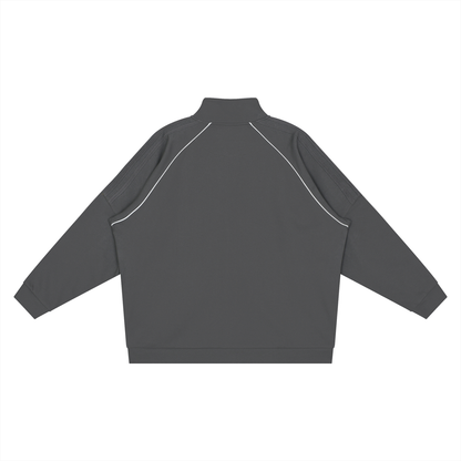 Waran Reflection Striped Raglan Sleeve  Jacket