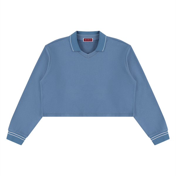 Waran Women’s Crop Collared Sweatshirt 410GSM