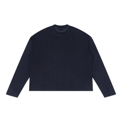 Unisex Raw Edge Long Sleeve T-Shirt
