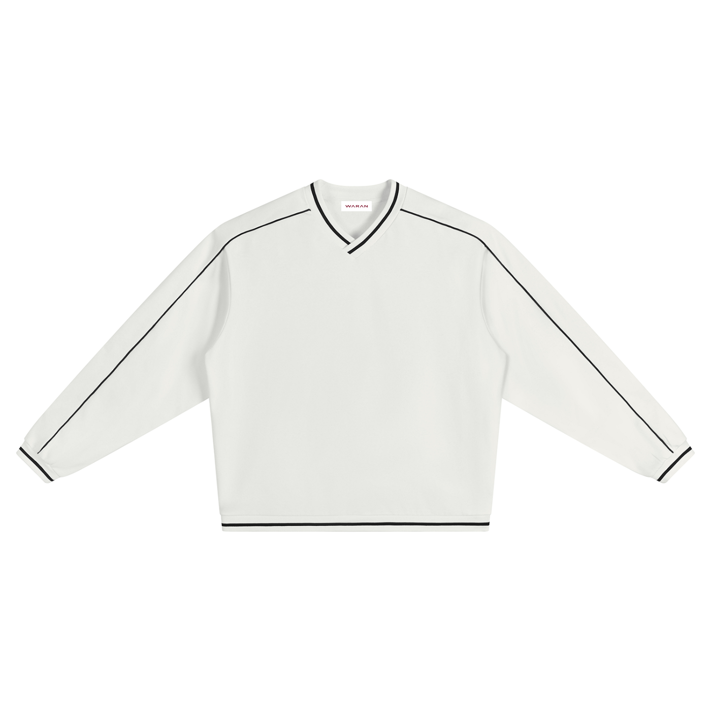 Unisex Color Block V-Neck Sweatshirt