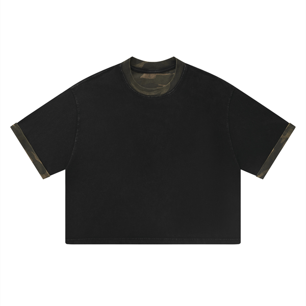 Waran Unisex Mineral Washed Boxy Panel T-Shirt