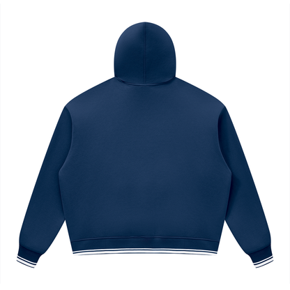 Unisex Oversized Color Block Fleece Hoodie
