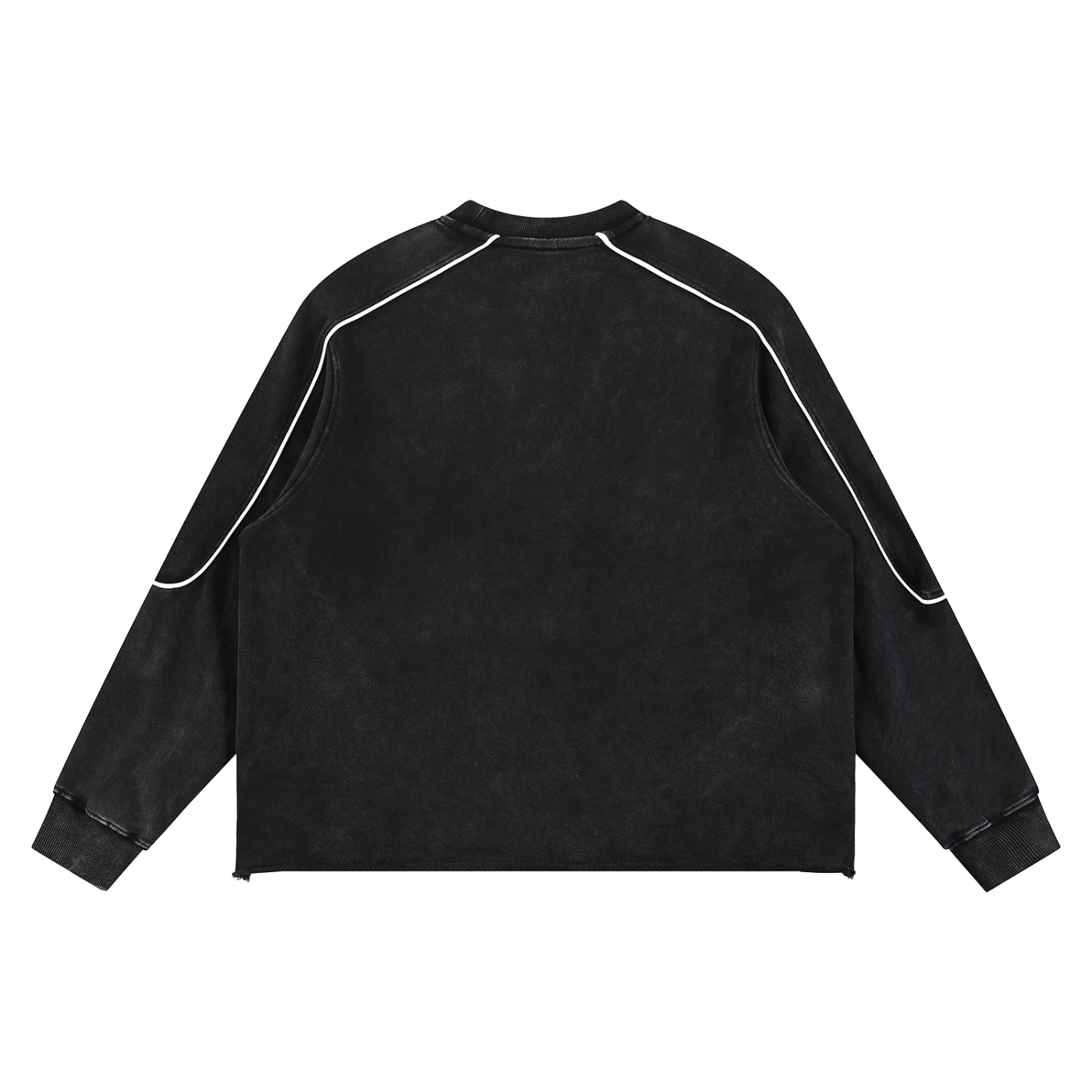 Waran Mineral Wash Piping Raw Hem Sweatshirt