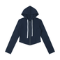 Women's Slim Cropped Full Zip Hoodie