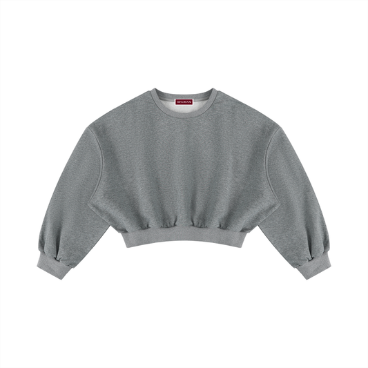 Women's Boxy Cropped Crewneck Sweatshirt