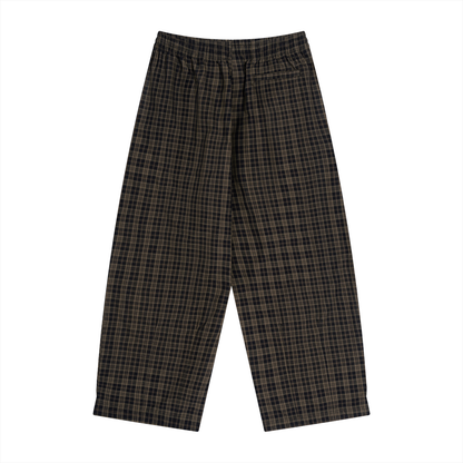 Unisex Plaid Wide Leg Pants