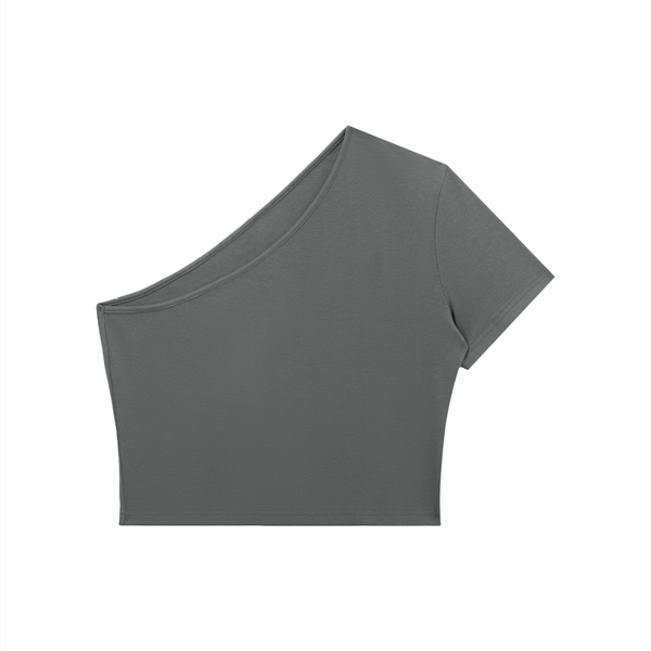 Waran Women’s One-Shoulder Crop T-Shirt 250GSM