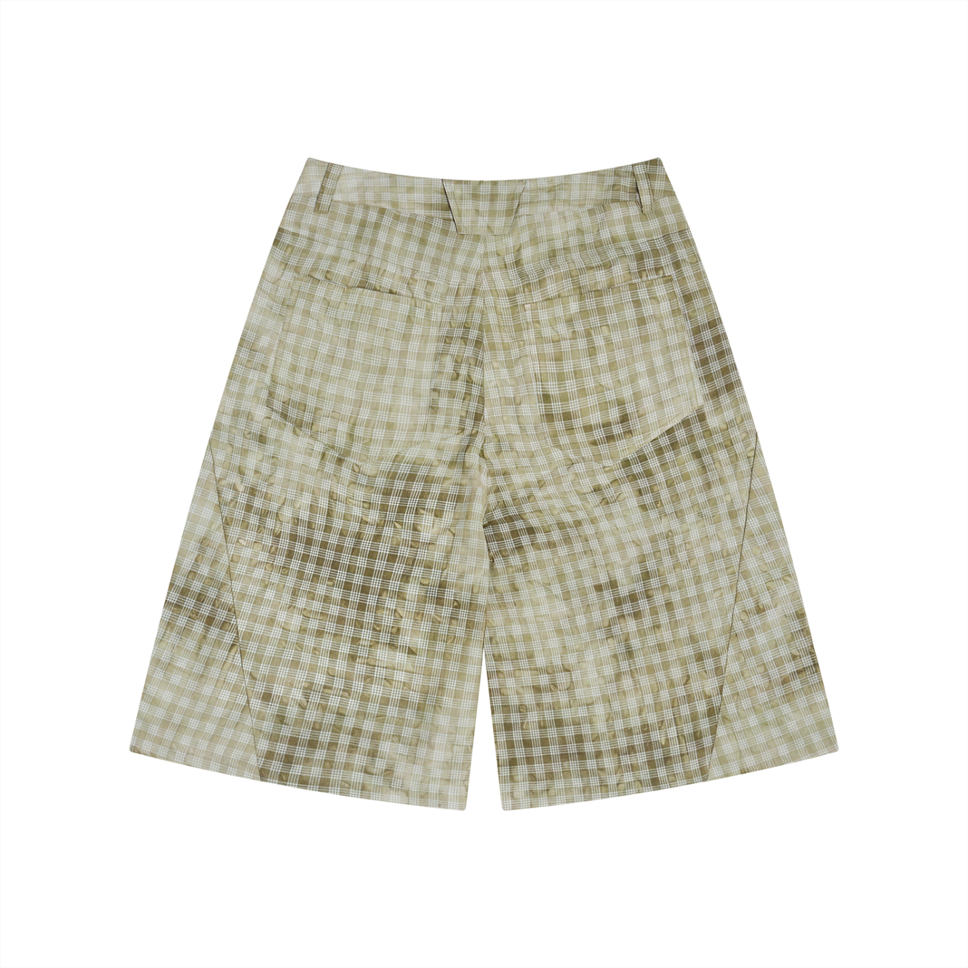 Waran Unisex Vintage Wash Plaid Shorts