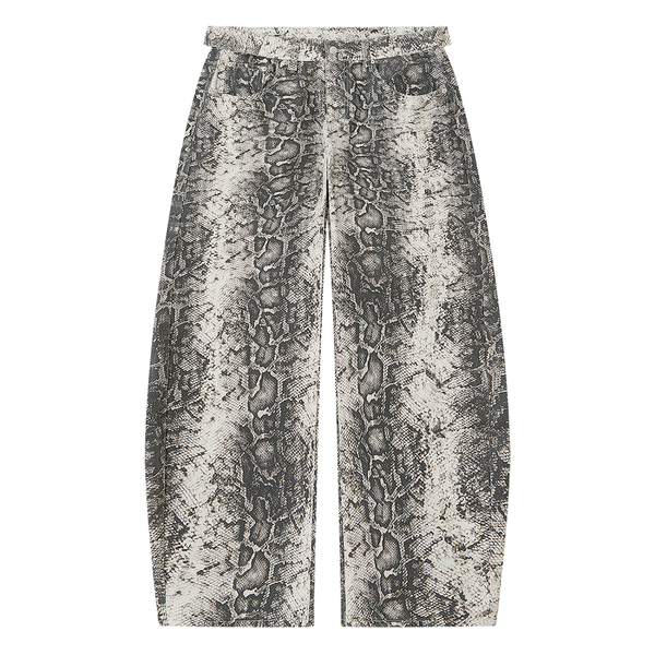 Waran Men’s Snake Print Barrel Leg Pants