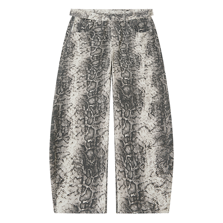 Waran Men’s Snake Print Barrel Leg Pants