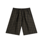 Unisex Plaid Wide Leg Shorts