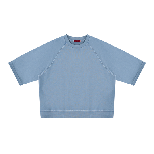 Unisex Vintage Wash Boxy Short Sleeve Sweatshirt