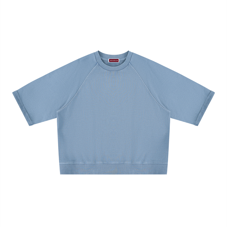 Waran Unisex Vintage Wash Boxy Short Sleeve Sweatshirt