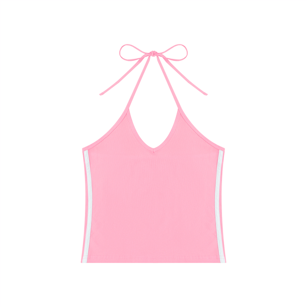 Waran Women’s Color Block Halter Crop Tank Top 210GSM
