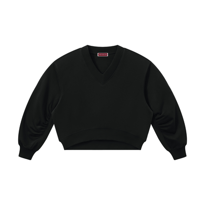 Women’s Crop V-Neck Sweatshirt