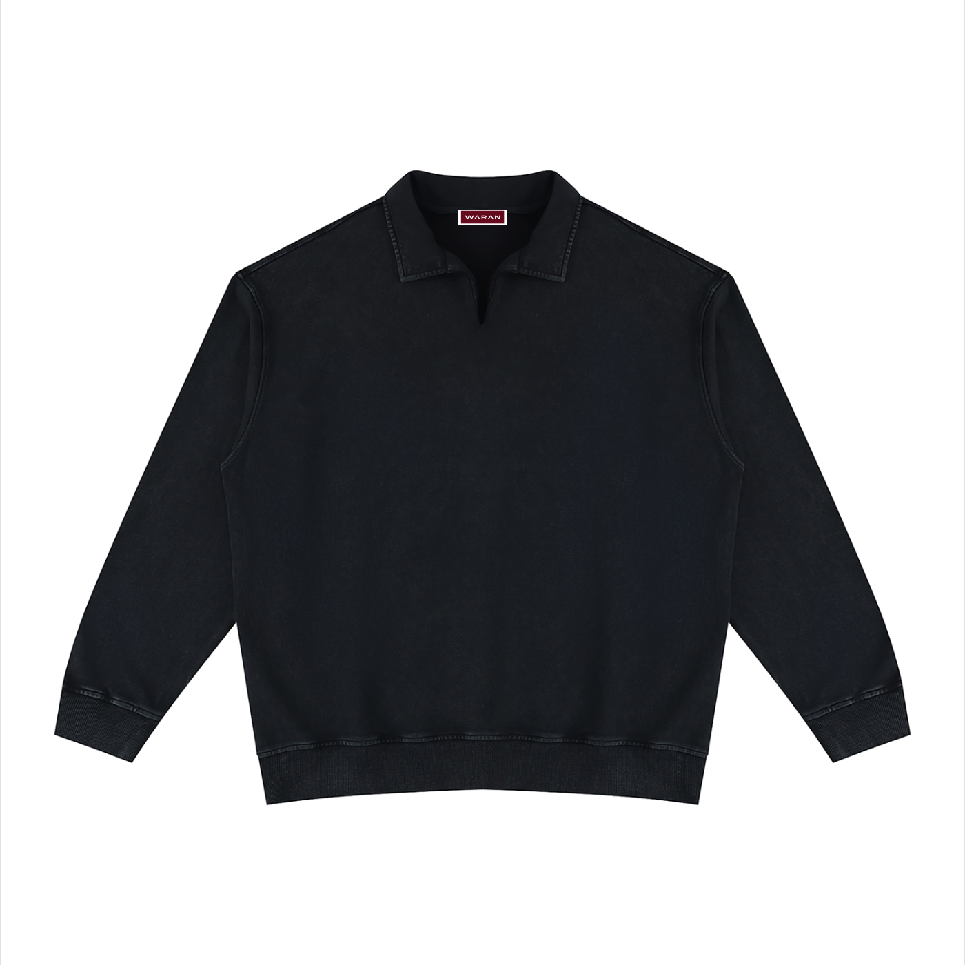 Unisex Vintage Wash Collared Sweatshirt