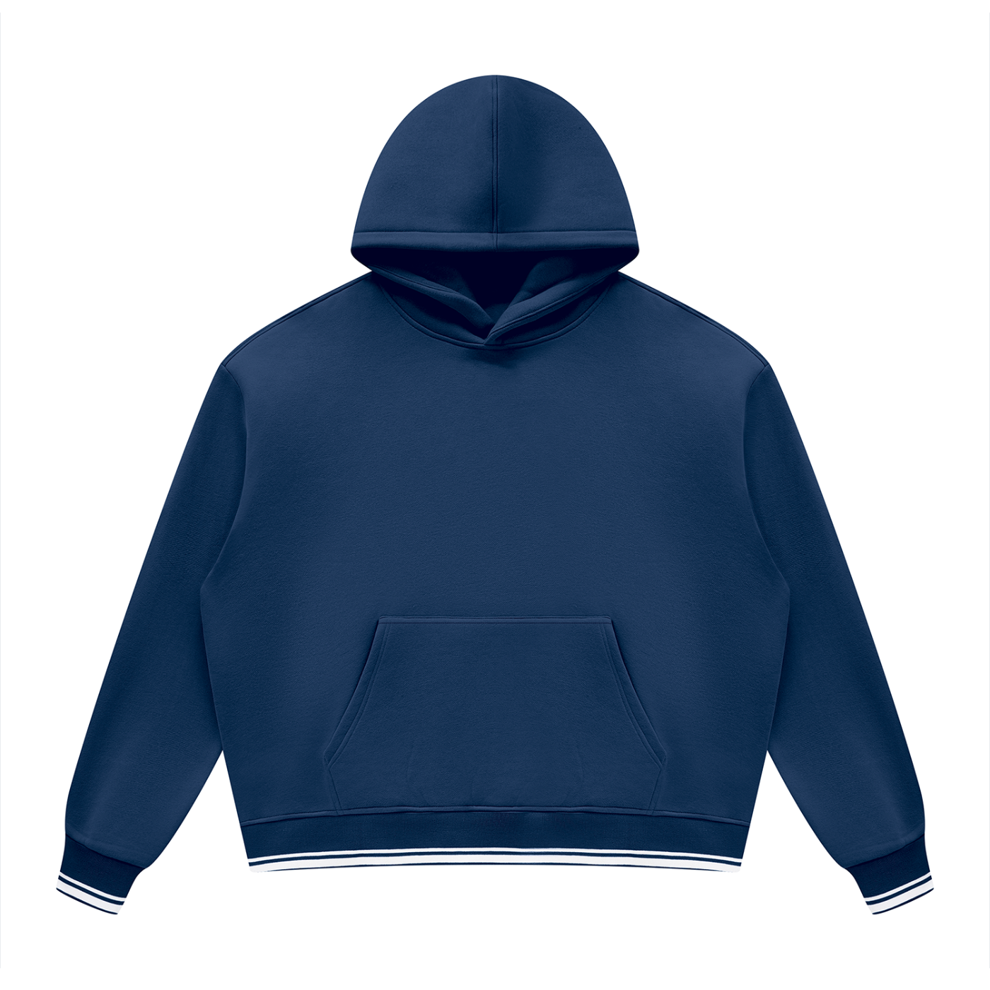 Unisex Oversized Color Block Fleece Hoodie