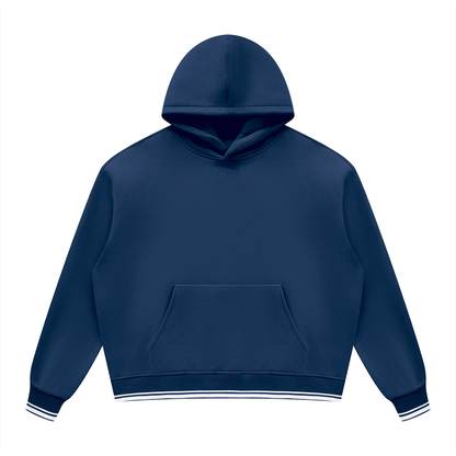 Unisex Oversized Color Block Fleece Hoodie