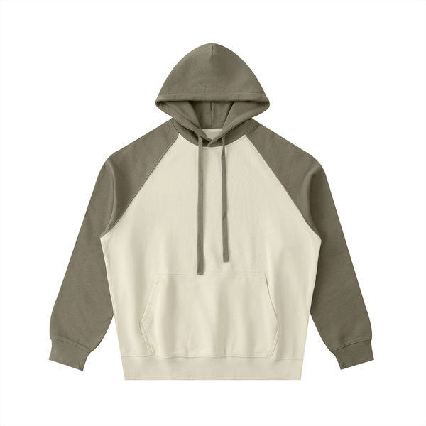 Sweat à capuche à manches raglan color block