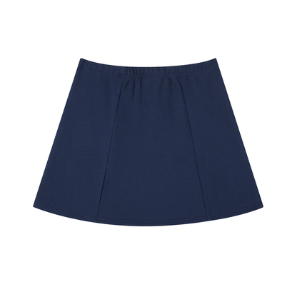 Contrast Side Stripe Slit Skirt