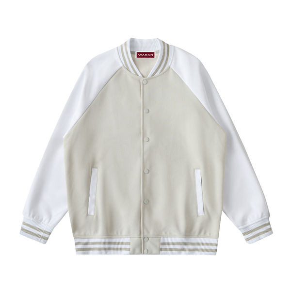 Blouson Teddy Waran Bicolore à Manches Raglan