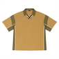 Unisex Boxy Color Block Polo Shirt