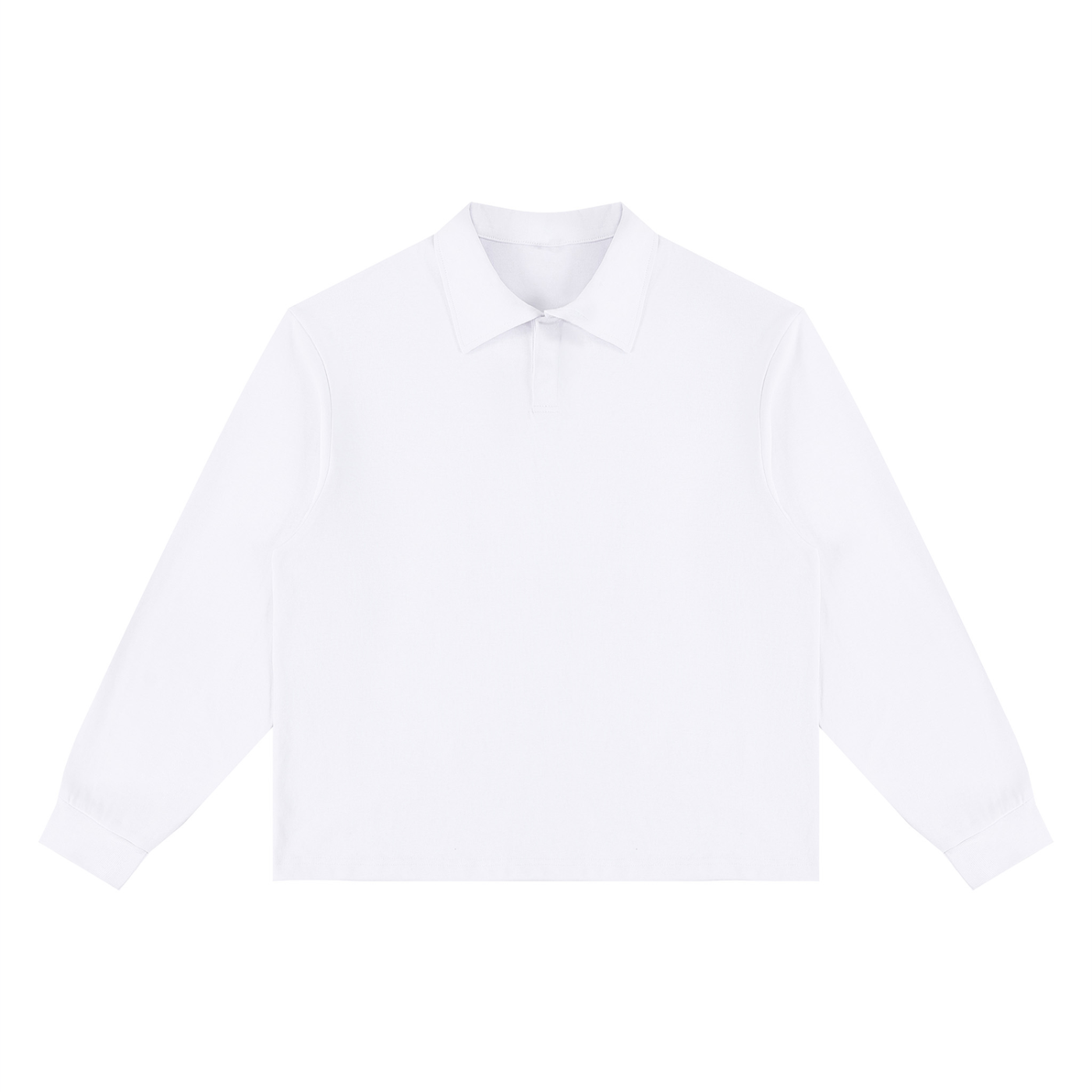 Unisex Loose Long Sleeve Polo Shirt