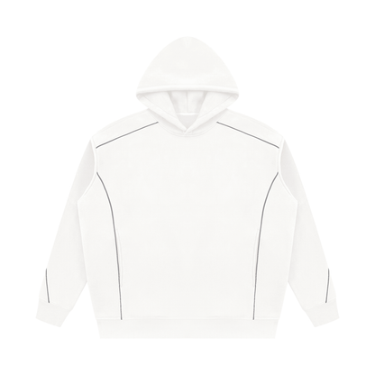 Unisex Oversized Piping Fleece Hoodie
