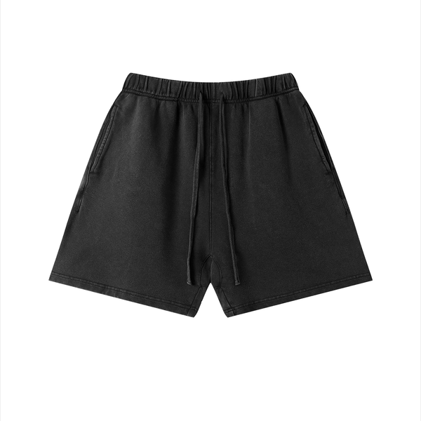 Short en coton délavé unisexe