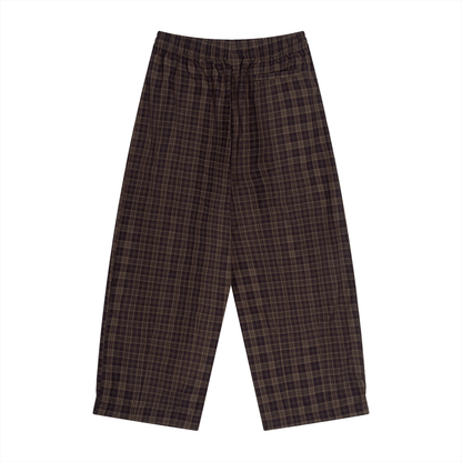 Unisex Plaid Wide Leg Pants