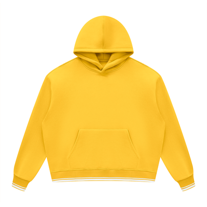 Unisex Oversized Color Block Fleece Hoodie