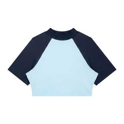 Women’s Color Block Raglan Crop T-Shirt