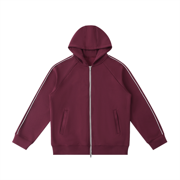 Waran - Sweat à capuche zippé à manches raglan - Tissu épais