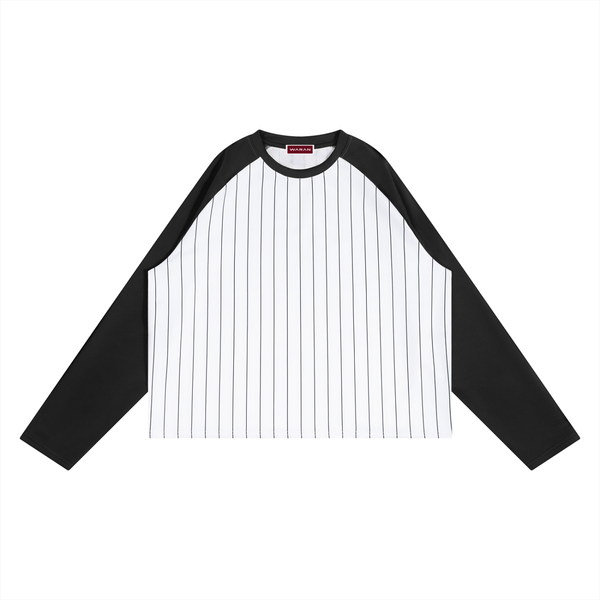 Waran Unisex Striped Raglan Long Sleeve T-Shirt