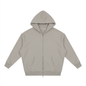 Unisex Loose Solid Full Zip Hoodie