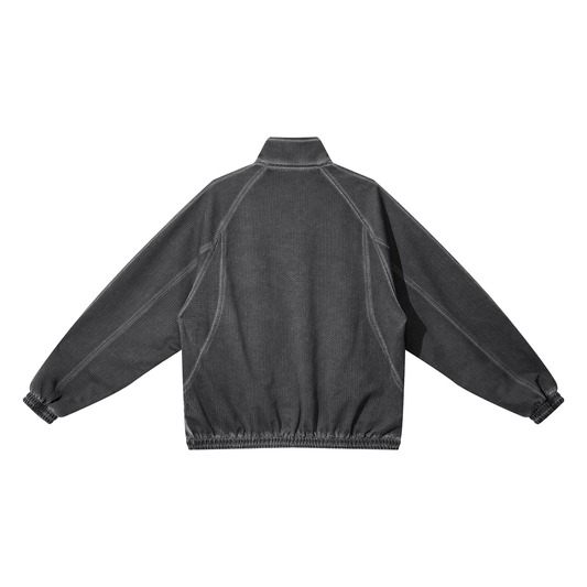 Unisex Vintage Wash Full Zip Mesh Jacket
