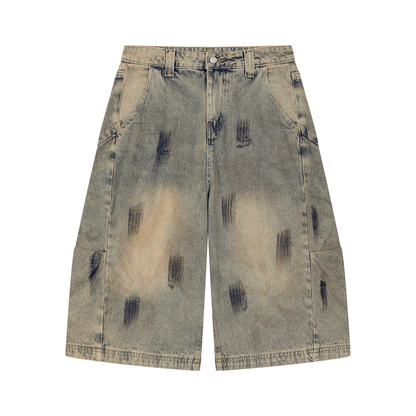 Men’s Vintage Wash Denim Jeans Jorts