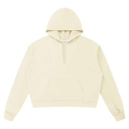 Unisex Boxy Raw Edge Hoodie