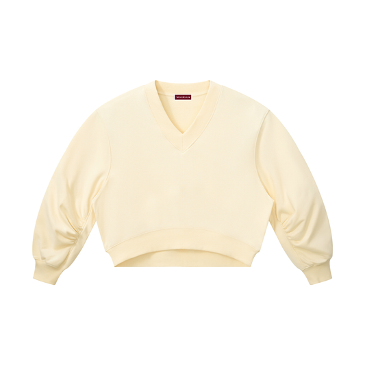 Women's Crop V-Neck Sweatshirt 280GSM