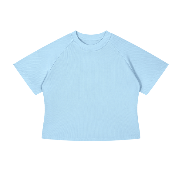 Waran Women’s Mineral Wash Crop T-Shirt 260GSM