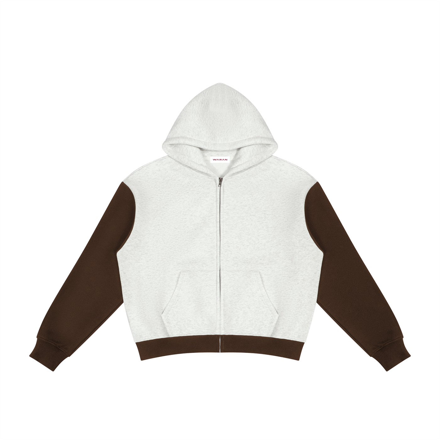 Unisex Color Block Fleece Full Zip Hoodie
