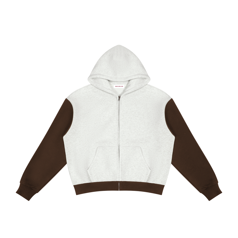 Waran Unisex Color Block Fleece Full Zip Hoodie