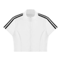 Women's Cropped Full Zip Short Sleeve T-Shirt