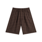 Unisex Plaid Wide Leg Shorts